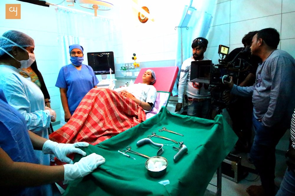 Director Nimesh Desai, kookh, film set, Yogita Patel, hospital set