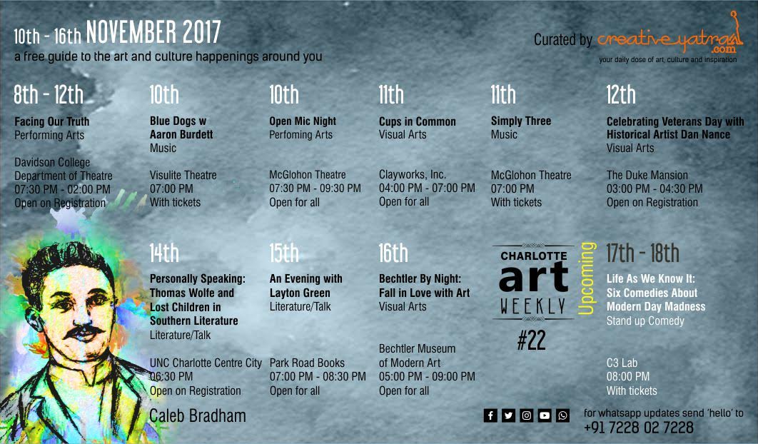 Things to do in Charlotte NC Charlotte Art Weekly #22 Events List