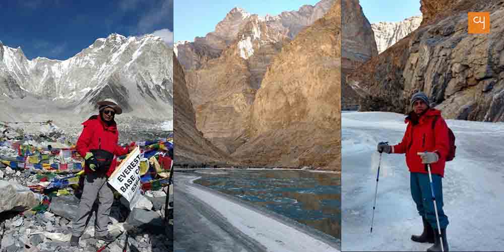 frozen Zanskar River, 64 year old man walked 105 km on the frozen Zanskar River