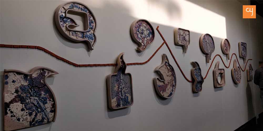 Home Bound. 13 wall mounted sculptures made from electric fired ceramic