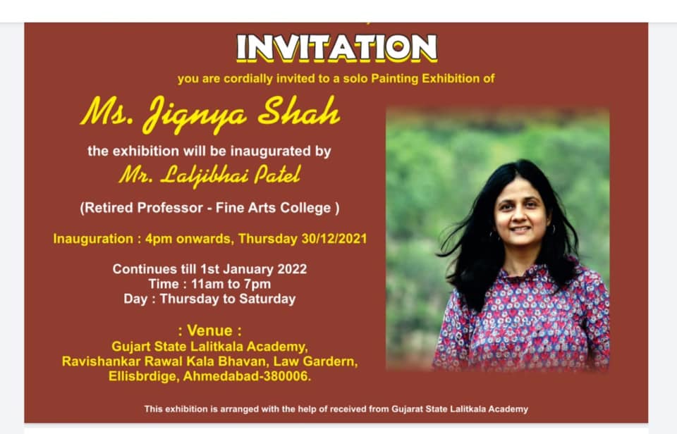 Solo painting exhibition of Jignya Shah