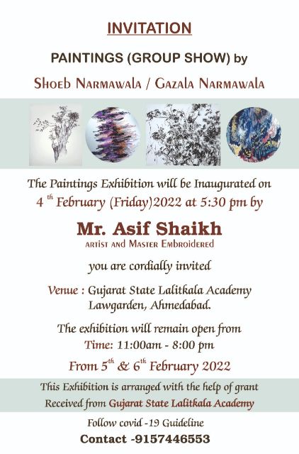 Paintings Group Show by Shoeb Narmawala - Gazala Narmawala