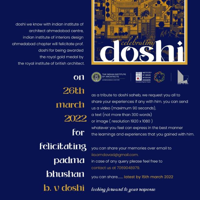 Celebrating Doshi